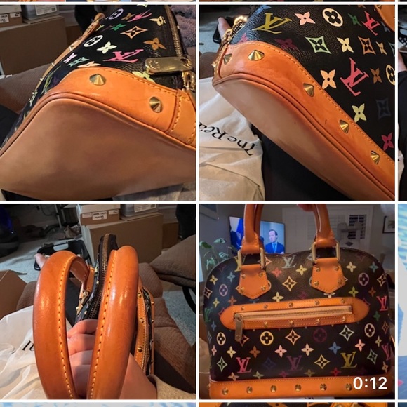 Louis Vuitton Takashi Murakami X Alma PM with COA Black Multicolor Stud - Picture 16 of 16